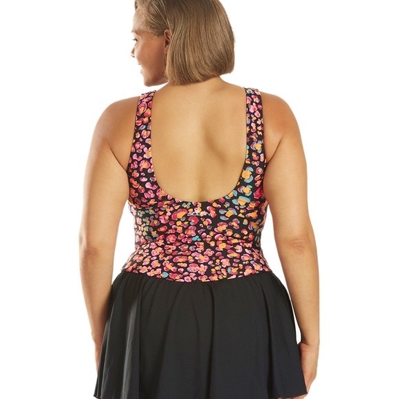 Dolfin Aquashape Jag Colorblock Swim Dress - Picture 3 of 16